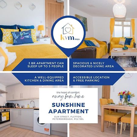 Kvm - Sunshine Apartment By Kvm Stays Peterborough Esterno foto