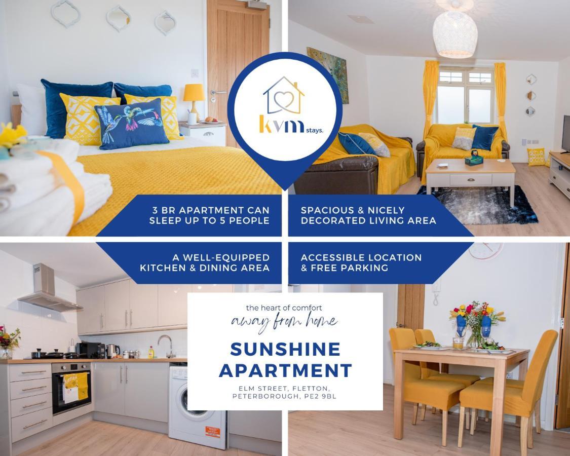 Kvm - Sunshine Apartment By Kvm Stays Peterborough Esterno foto